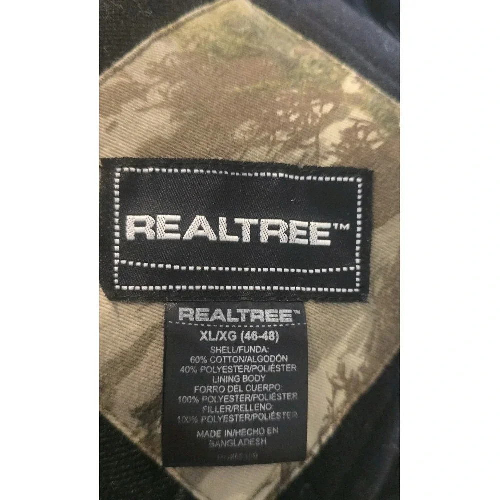 Vintage Realtree Camo Jacket Full Zip Hooded Hunting Coat Workwear Bomber XL